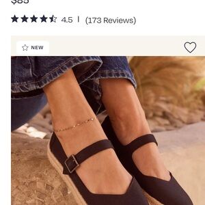 Toms Black Espadrille Flats with Strap